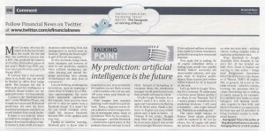 Financial News May 2015 - Artificial Intelligence